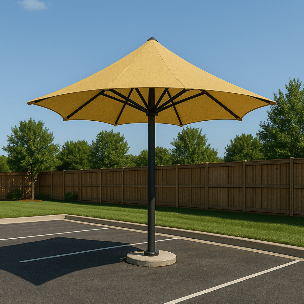 K-span car parking shade structure